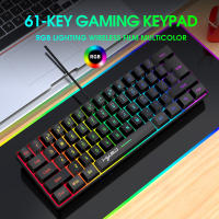Teclado De Juego Con Cable 60% RGB Backlight Mini Compacto Impermeable 61 Teclas Para PC/Mac Para Jugadores - details 22