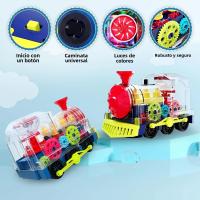 Juguete De Tren Eléctrico Para Niños Transparente Con Luz Y Música Juguete Educativo Temprano Tren Luminoso Para Niños - details 7