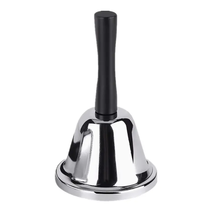 10564-04 Campana grande de color plateado, campana de mano, llamada de atencion. Campanillas de metal Timbre de recepción - 1