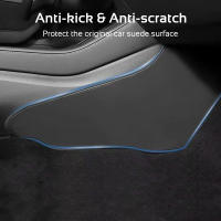Protector De Consola Central Para Tesla Model 3 2021-2023 Highland 2024 Cubierta De Cuero PU Antipatines Accesorios Coche - details 0
