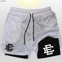 Shorts De Entrenamiento Para Hombre 2 En 1 Running Yoga Fitness Gimnasio Leggings De Compresión Deporte MMA Talla Verdadera - details 6