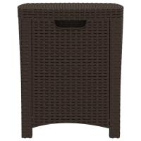 vidaXL Caja de almacenaje de jardín ratán PP marrón 39x39x46 cm - details 3