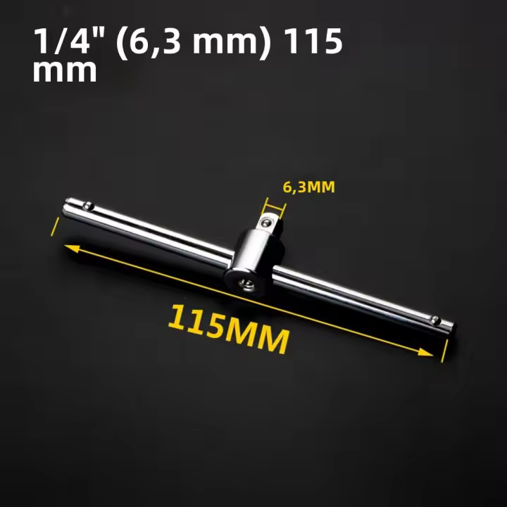 Adaptador De Destornillador Sliding T Bar Para Herramientas De Reparación Automotriz Longitud Ajustable 1/4" 3/8" 1/2" Drive Socket Extension Rod Sliding - 1