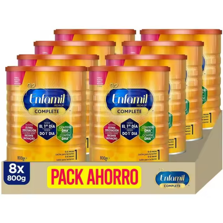 Pack X8 Enfamil Complete 1 - Leche para Lactantes Desde el Nacimiento Hasta los 6 Meses - 1