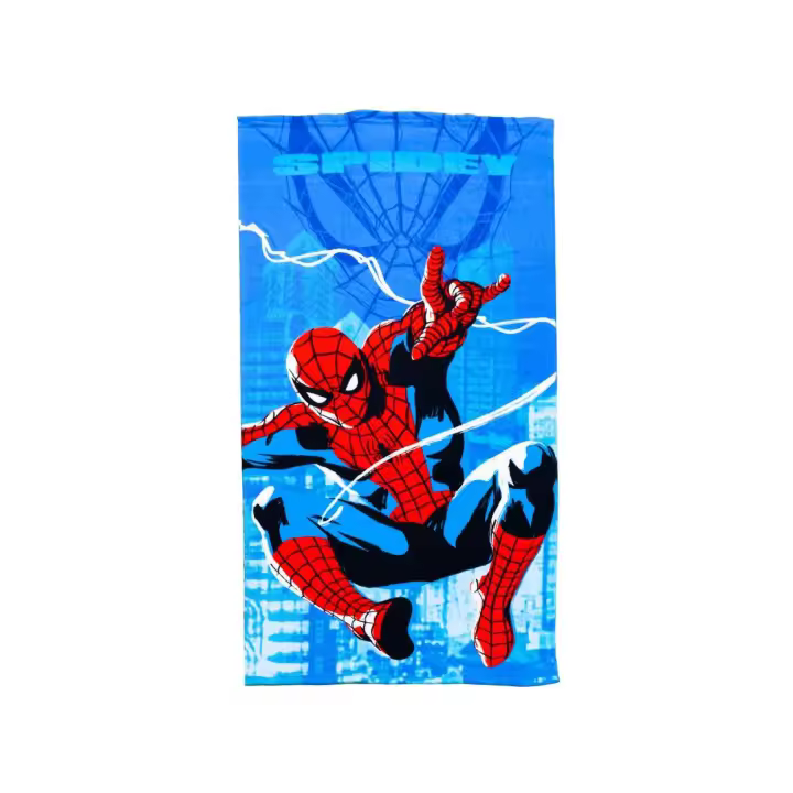 SUN & SURF Toalla de playa Infantil SPIDERMAN Licencia Original, Microfibra Rizo, Suave y Absorbente, Ideal para Piscina, Playa o Campo - 1