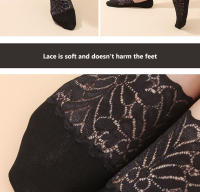 4 Pares De Calcetines De Barco Para Verano Calcetines Cortos Translúcidos Con Encaje Para Mujer Moda Y Trendy - details 5