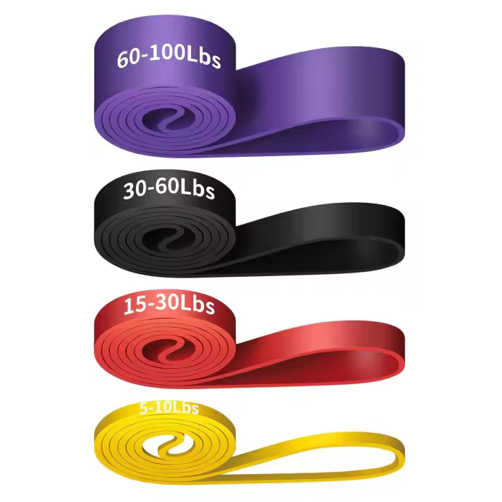 Juego de 4 bandas de resistencia para fitness - Bandas de resistencia pesadas, medias y ligeras - Bandas elásticas para fitness - Bandas elásticas deportivas - Bandas de fitness - Bandas de dominadas - Extra fuertes - 1