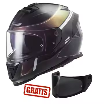 LS2 STORM VELVET FF800 BLACK RAINBOW + PANTALLA NEGRA 108003012/PANTALLA - 1