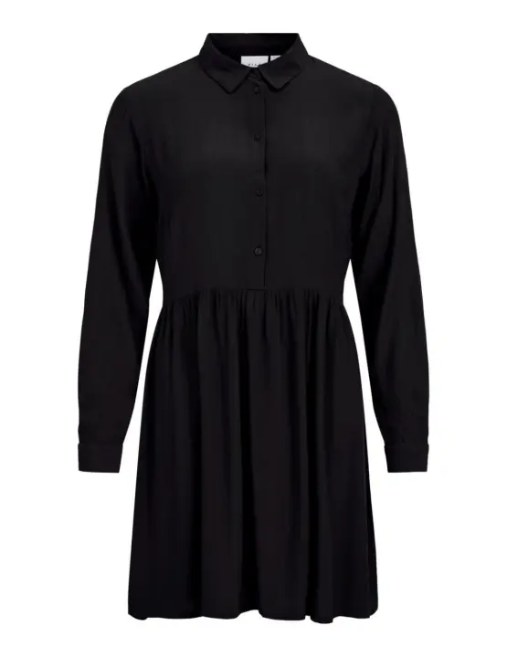 Vestido camisero Vila Vifini negro para mujer- & - 1
