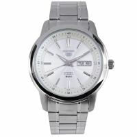 Seiko Watches Reloj Automático Hombre Seiko 5 SNKM83K1 - Dial Blanco - 43mm - Correa Acero - Resistente Al Agua 50m - details 3