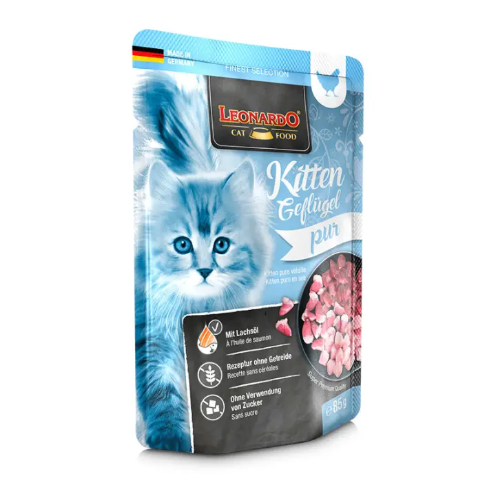 Leonardo Kitten Ave Sobres de Comida Húmeda para Gatos -16 unidades x 85gr - 1