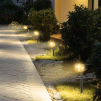 Aktive - 6 Balizas solares LED 2 en 1, emiten luz cálida 5-10 lúmenes, con estaca para suelo o posición de pared, sin cables, resistentes a la intemperie (IP24), autonomía hasta 8 horas, iluminación versátil para exteriores - details 6