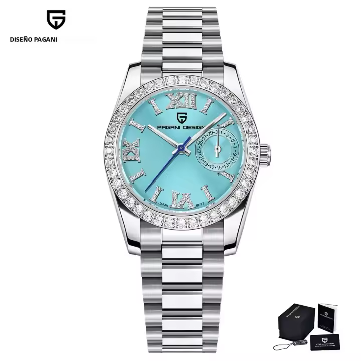 Reloj De Pulsera Para Mujer PAGANI DESIGN 2024 32MM Elegante Y Lujosa De Cuarzo Resistente Al Agua Con Cristal De Zafiro - 1