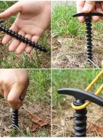 10 Pcs Pack Palos De Tenda Para Acampar Al Aire Libre Herraduras De Suelo Clavos De Anclaje Accesorios De Tenda Para Senderismo - details 1