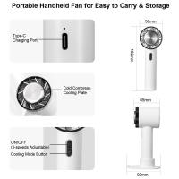 Ventilador de mano portátil, Enfriador de aire para exteriores, refrigeración de semiconductores, badería mAh de 2200, recargable por USB - details 6