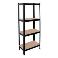 Ociodual Estanteria Metalica Tiny Negro, Estante Ideal para Hogar, Estanterias Trastero, Muebles, Oficina, Estanterias Almacenaje Divisible, Sin Tornillos, 240kg, 4 Baldas MDF, 150x60x30cm - details 1