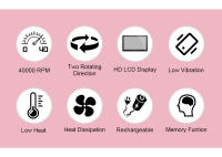 YOKEFELLOW Máquina De Uñas Eléctrica Recargable 40000RPM Sin Cable Para Archivar E-Acrílico Y Gel Uso Profesional Manicura Eléctrica - details 1