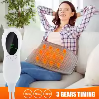 Heating Pad for Back & Cramps Relief,Electric Heat Pad Fast Heat,6 Level Heat Setting,3 Level Timming,Auto Shut Off, Machine Washable,Suitable for Back,Neck,Abdomen Pain Relief - details 0