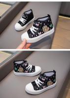 Zapatos De Lona Para Niños Y Niñas Estilo Cuatro Estaciones Bordado Blanco Dibujos Animados Niños Y Niñas Rosa Suave Antideslizante Casual - details 18