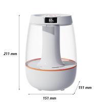 Humididiador de Aire USB de 151*151*211mm, Gran VOLUMEN DE Niebla doméstico de 3 L y humidificador atomizador de escritorio Silencioso de gran capacidad, humidificador de Doble pulverización, ajustado para dormitorios, salones de estar y oficinas - details 1