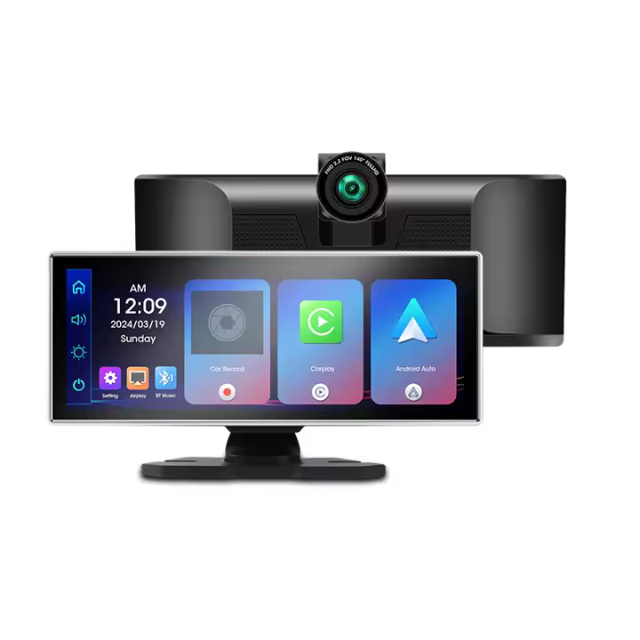 Cámara De Dashboard 4K Con Wireless Carplay Pantalla Grande De 11.26 Pulgadas Línea De Oro Multimedia Navegación GPS Para Coche - 1