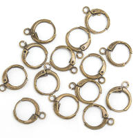 20Pcs Gancho De Salto Y Apretón Redondo Para Pendientes Sustitución De Gancho De Oreja Estilo Francés Dorado Y Plateado - details 7