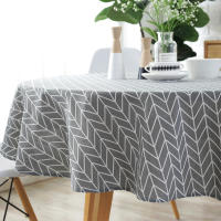 Mantel Redondo De Lino Lavable Para Comedor Interior Y Exterior Decorativo De 47/59/39 Pulgadas Material Poliéster/Celulosa - details 2
