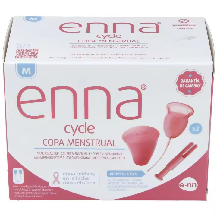 Enna Cycle Copa Menstrual Con Aplicador Talla M, 2 Uds - 1