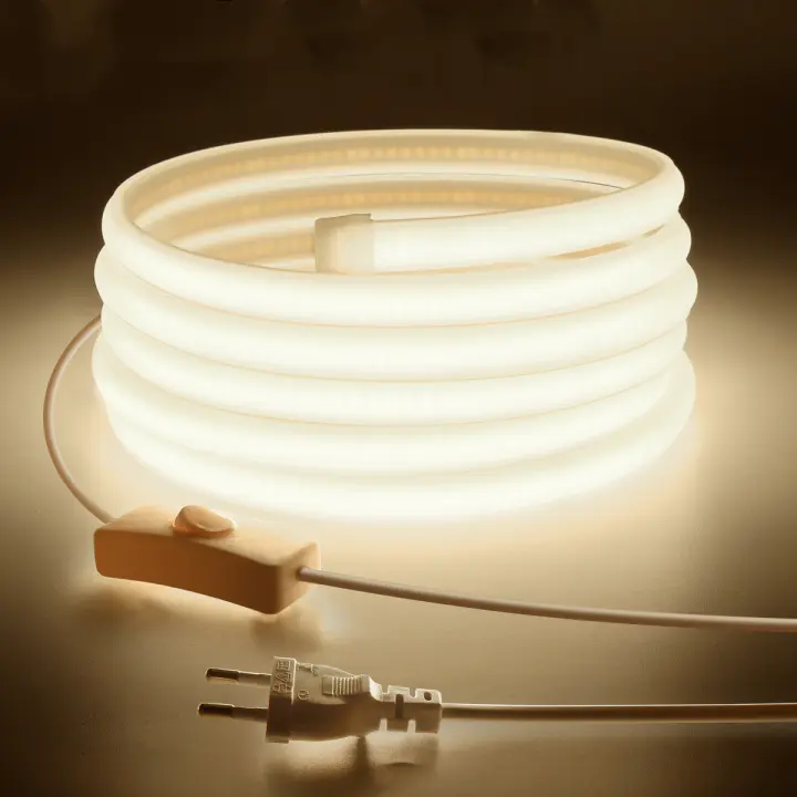 Tiras LED COB Flexibles 288LEDs/m 110V 220V Impermeables Para Exteriores Luz Para Dormitorio Y Cocina Con CRI RA90 - 1
