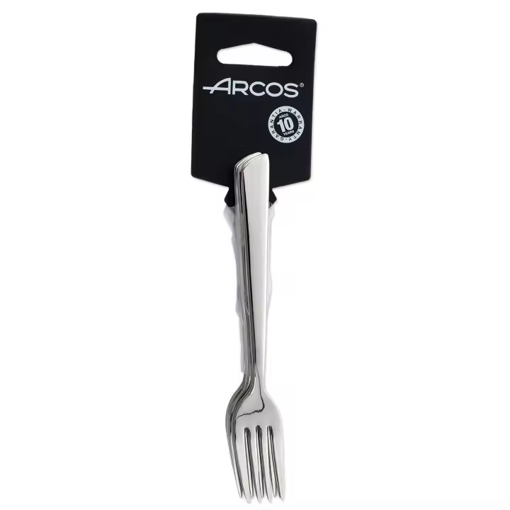 Arcos Serie Toscana - Juego de Tenedor para Tartas (6 tenedores) - Monoblock de una pieza en Acero Inoxidable 18/10 y 140 mm - Color Plata - 1