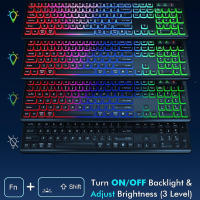 Teclado Y Ratón Inalámbricos RGB Retroiluminados Recargables Tamaño Completo Ergonómico Con Modo Sueño 2.4GHz Para Desktop Laptop Tablet - details 3