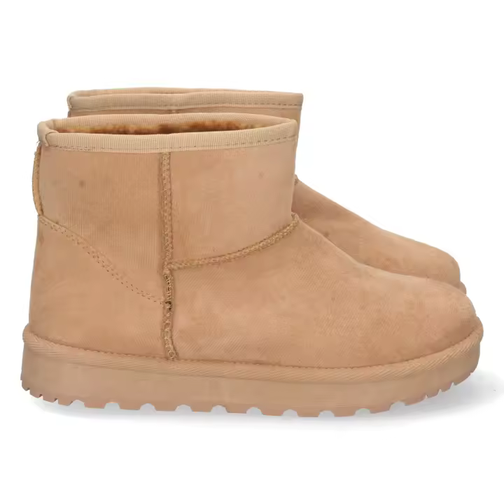 Davinia Shoes Botin Australiano para Mujer, Comodo y Caliente, Forrado Interior con Pelo, Sin Cierre, Otoño Invierno 2022 Shoes&Blues.es 3000-45-Camel - 1