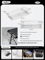 Estante De Aluminio Plegable Para Mesa De Camping Con Almacenamiento Y Red Mesh Colgante Expansión IGT Soporte Para Mesa Exterior - details 6