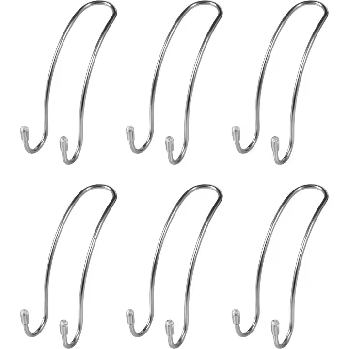 Ganchos para Reposacabezas de Coche, 6 Piezas Perchas de Coche de Acero Inoxidable, Gancho para del Asiento del Automóvil Multiusos para Bolsa de Compras Bolso - 1