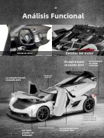 Modelo De Coche Diecast KNSG Jesko a Escala 1:32 Con Luces Y Sonido Puertas Abiertas Cuerpo De Aleación Neumáticos De Goma Regalo Para Niños - details 5