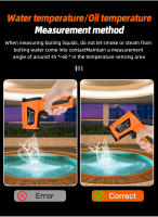Termómetro Digital Infrarrojo No Contacto -40°C~1600°C Pantalla Color Grado Industrial Con Probing K Medidor De Alta Temperatura - details 3
