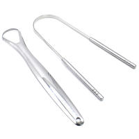 2 Pcs Limpia Lengua De Acero Inoxidable Herramienta Ecológica Para Cuidado Oral Reutilizable Herramienta Fresadora Para Adultos - details 3