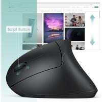 Ratón Vertical Ergonómico Inalámbrico 2.4GHz Óptico Con 3 DPI Ajustables 800/1200/1600 Y 6 Botones Para Laptop PC Computadora Desktop - details 3