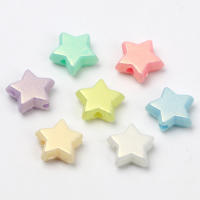 100pcs Encantos Acrílicos Estrella Bolas Pentagrama Espaciador Libre Para Fabricación De Joyas Manualidades DIY Accesorios 9mm - details 2
