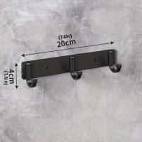 Ganchos De Pared Montados En Aluminio Negro Moderno HelloYoung Para Toallas Ropa Y Abrigos Perfectos Para El Baño Accesorio De Pared Metálico - details 2