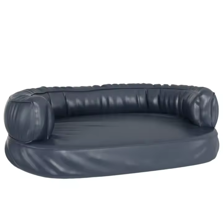 Cama para Perros de espuma de cuero sintético Azul Oscuro 75x53 cm - 1