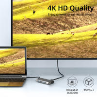 Hub USB C 4K 30Hz Adaptador Tipo C a HDMI Compatible Con USB 3.0 11 En 1 Dock PD 87W Splitter USB C Para MacBook pro Air - details 5