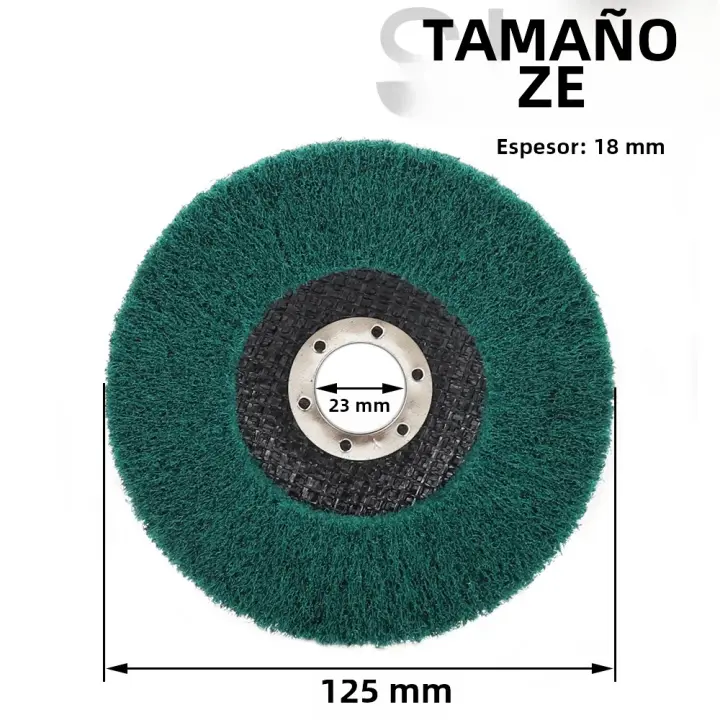 Discos De Pulido De Nylon Fibra 125mm 5 Pulgadas Para Metal Y Madera Rueda De Mezcla Rotativa Para Amoladora Angular - 1