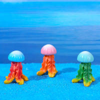 Mini Acuario De Resina Con Decoraciones De Plantas Y Rocas De Coral Artificiales Accesorios Colores Variados Para Escritorio - details 3