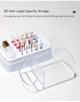 Organizador De Esmaltes De Uñas Acrílico Portátil Con 30 Agujeros Anti-Polvo Para Profesionales Del Arte De Uñas - details 3