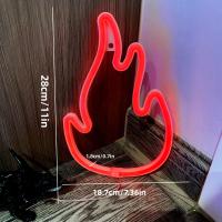 Luz LED De Neón Flame Con Encendido Por USB O Pack De Baterías Para Decoración De Tienda Holidays Casa Bar Fiesta Boda - details 1
