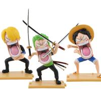 Figura De Acción One Piece 15cm Luffy Sanji Roronoa Zoro Trio Famoso En PVC Juguete De Anime Para Coleccionistas Adultos - details 5