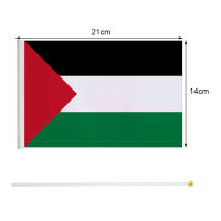 Pequeña Bandera De Palestina Portátil 5/10/20 Piezas Con Palo De Plástico Resistente Al Desvanecimiento Para Eventos Polyester - details 5