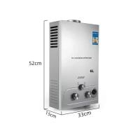 Calentador de agua a Gas GLP, con kit de cabezal de ducha, 12KW/16KW, 6L/8L, caldera de agua de propano sin tanque de acero inoxidable, electrodoméstico para acampar en el hogar - details 11