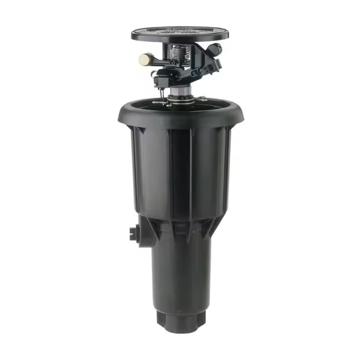 Aspersor Emergente Rain Bird 2045A Maxi-Paw con Tobera Intercambiable. Rosca 1/2" y 3/4" Aspersor Rain Bird 2045A Maxi-Paw emergente de impacto, con tobera intercambiable instalada (modelo 08 en azul). Ideal para jardines y céspedes, con un rango de riego - 1